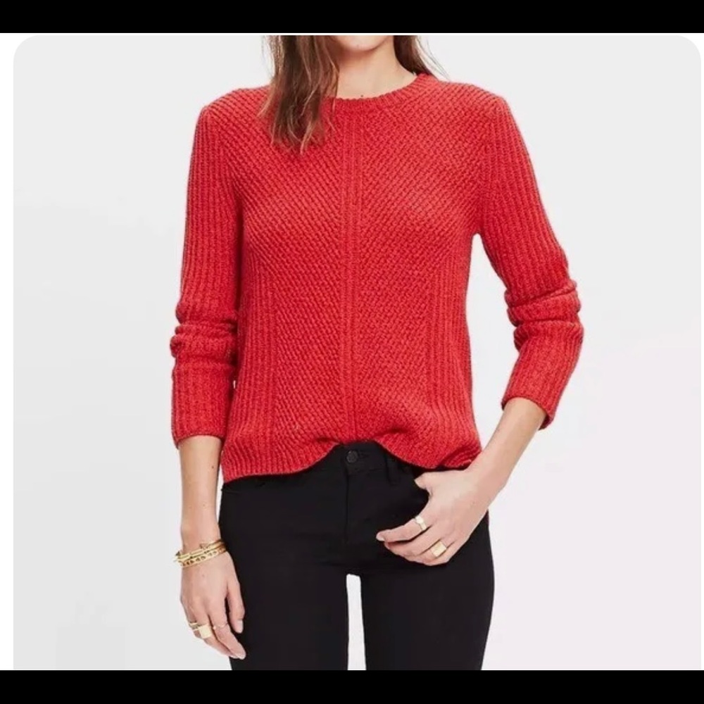 NWT Madewell E5058 sweater XL red